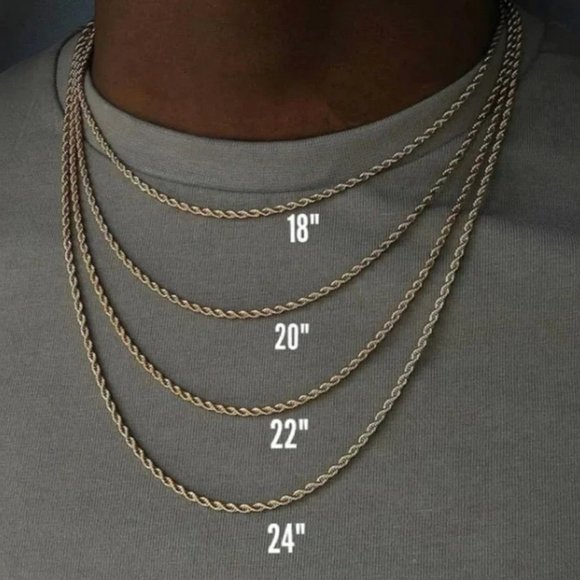 Men's Silver Curb Chain Cuban Link Necklace Gold Curb Chain Mens Choker Chain - Picture 6 of 7